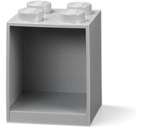 Room Copenhagen Mensola mattoncini LEGO 4 manopole, Grigio, 4 Bottoni