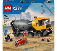 LEGO City Betoniera Giocattolo - Gioco Didattico con Veicolo da Cantiere, 3 Minifigure, Tamburo Rotante e Funzione di Scarico Cemento - Idea Regalo di Compleanno per Bambini da 7 Anni in su - 60478