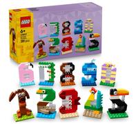 LEGO Birthday Numbers Toy - Cake Topper w/Animals in og, Spider & Whale - Ta