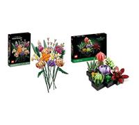 LEGO Botanicals Bundle Piante e Fiori: Include Piante Grasse (10309) e Bouquet di Fiori (10280) - Set da Collezione Fai da Te - Decorazioni Casa - Idea Regalo per Adulti