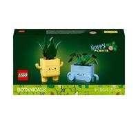 LEGO Botanicals Piantine Felici Giocattolo - Kit di Arti e Mestieri con 2 Piante Artificiali, 2 Vasi di Fiori Colorati e Facce Intercambiabili - Regali per Bambine da 9 Anni Fan della Natura - 10349