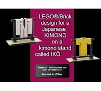 LEGO®/Brick design for a Japanese KIMONO on a kimono stand called IKŌ