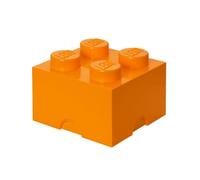 LEGO Brick Mattoncino Bottoncini,Contenitore impilabile Litri, Arancione, Acciaio Inossidabile, Verde, One Size