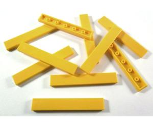 LEGO Bricks - Ferro da Stiro Liscio, 10 Pezzi, 1 x 6 Pin, Colore: Giallo
