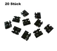 LEGO Bricks - Piastra con Cerniera per Clip Aperto, 10 Pezzi, 1 x 2 perni, Colore: Nero