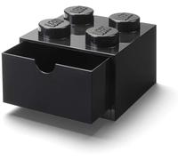 LEGO Cassetto Con 4 Manopole Scatola Di Stoccaggio Impilabile | Nera