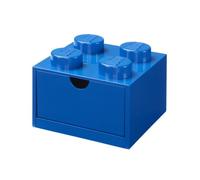 Lego - Cassetto da scrivania con 4 pomelli, impilabile, piccolo, colore: blu