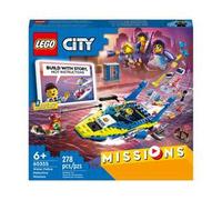 LEGO City 60355 Missioni Investigative della Polizia Marittima, Set di Costruzioni con Avventura Digitale Interattiva