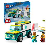 Ambulanza di emergenza con snowboarder Lego City