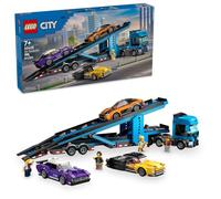 LEGO City 60408 - Autotransporter con Sportwagen, Muslcar e Hot Rod (998 pezzi)