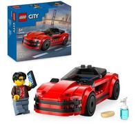 Lego city 60448 auto sportiva rossa - macchina giocattolo, giochi educativi per bambini 5+, regalo con minifigure e accessori