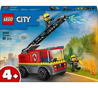City 60463 Autopompa con Scala, Camion Giocattolo dei Pompieri con 2 Minifigure, Giochi Educativi per Bambini da 4 Anni, Giochi di costruzione Camion Giocattolo dei Pompieri con 2 Minifigure, Giochi E