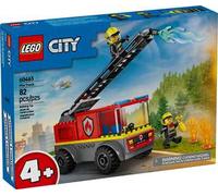 LEGO City 60463 Autopompa con Scala, Camion Giocattolo dei Pompieri con 2 Minifigure, Giochi Educativi per Bambini da 4 Anni