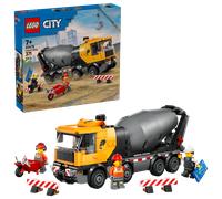 LEGO City Betoniera Giocattolo - Gioco Didattico con Veicolo da Cantiere, 3 Minifigure, Tamburo Rotante e Funzione di Scarico Cemento - Idea Regalo di Compleanno per Bambini da 7 Anni in su - 60478