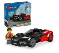 Lego city 60486 supercar ev, macchina giocattolo con minifigure
