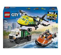 Lego City 60505 Remix aereo,camion servizio hovercraft