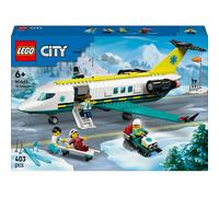 Lego City 60465 Aereo ambulanza di emergenza con 4 minifigure e tanti accessori