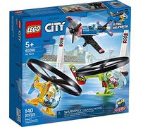 LEGO City Air Race 60260 Flying Helicopter Toy, Features 2 Ripcord Helicopters, Stunt Plane Aircraft Toy, 2 Pylons, Plus Rivera, Xtreme and Vitarush Pilot Minifigures, New 2020 (140 Pieces)