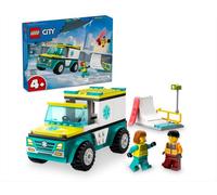 Ambulanza di emergenza con snowboarder Lego City