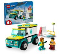 Ambulanza di emergenza con snowboarder Lego City