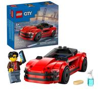Lego city 60448 auto sportiva rossa - macchina giocattolo, giochi educativi per bambini 5+, regalo con minifigure e accessori