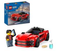 Lego city 60448 auto sportiva rossa - macchina giocattolo, giochi educativi per bambini 5+, regalo con minifigure e accessori