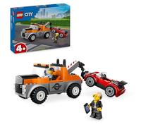 LEGO City Autogrù e Officina Auto Sportive Giocattolo, Giochi Creativi da Meccanico per Bambini e Bambine da 4 Anni con Camion Carro Attrezzi e Macchina da Costruire, Idea Regalo da Collezione 60435