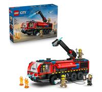 LEGO City Autopompa dell’Aeroporto - Camion Giocattolo dei Pompieri - Veicolo di Emergenza con 4 Minifigure di Vigili del Fuoco - Idea Regalo per Bambini da 7 Anni in su e Fan dell'Ingegneria - 60499