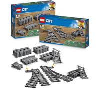 LEGO City Binari e combinazioni morbide (60205 + 60238), espansione ferroviaria (LEGO Train Expansion), accessori per treno elettrico