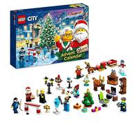 LEGO City Calendario dell'Avvento 2023 con 24 Regali, Incluse le Figure di Babbo Natale e della Renna, e Tappeto da Gioco Invernale, Regalo Natalizio per Bambini, Bambine, Ragazzi e Ragazze 60381
