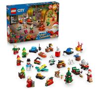 LEGO City Calendario dell'Avvento 2026 - Giochi per Bambini e Bambine 5+ per il Countdown di Natale - 24 Sorprese tra cui Auto, Camion, Aereo, 7 Minifigure, e Tappetino da Gioco - Idea Regalo - 60510