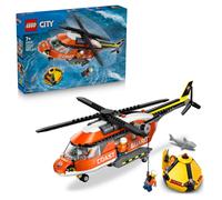 LEGO City Coast Guard Helicopter Toy - Emergency Vehicle Model Kit w/Sliding Doo
