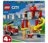 LEGO City Fire 60375 Caserma dei Pompieri e Autopompa, Camion Giocatto