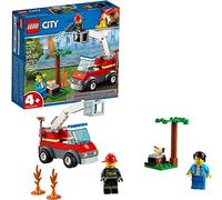 LEGO City Fire Barbecue in Fumo con Camion dei Pompieri, Minifigura del Vigile del Fuoco, Hot Dog e Accessori per la Griglia, Set da Costruzione Ispirati ai Pompieri, 60212