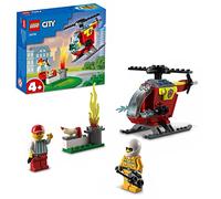 LEGO City Fire Elicottero Antincendio, con 2 Minifigure e Base Starter Brick, Giocattolo per Bambini di 4+ Anni 60318