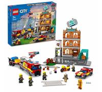 LEGO City Fire Vigili del Fuoco, Camion Pompieri Giocattolo, Edificio con Fiamme
