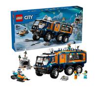 LEGO City Arctic Explorer Science Lab Truck Toy - Exploration Vehicle with Steering & Suspension - incl. a Snowscooter, 5 Minifigures & 3 Wolf Animal Figures - Gift for 8+ Year Old Boys - 60471