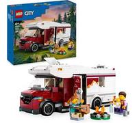 Lego city 60454 camper van delle vacanze d’avventura, veicolo giocattolo con 3 minifigure e accessori, giochi per bambini 6+