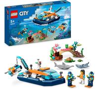 LEGO City Batiscafo Artico, Barca Giocattolo con Mini-Sottomarino e Animali Marini come Squalo, Granchio, Tartaruga e Manta, Set Immersioni nell'Oceano, Giochi per Bambini dai 5 Anni 60377