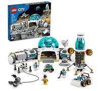 LEGO City Lunar Research Base - Giocattolo spaziale per bambini che amano lo spazio 60350, Lander lunare ispirato alla NASA, Rover e Moon Buggy con 6 minifigure astronaute, dai 7 anni in su, Standard