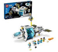 LEGO 60349 City Stazione Spaziale Lunare, Idee Regalo di Natale, Set di Giocattoli Ispirati alla NASA con Veicoli Spaziali e 5 Minifigure di Astronauti, Giochi per Bambini e Bambine da 6 Anni in su