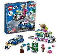 LEGO City Police Il Furgone dei Gelati e l'Inseguimento della Polizia, Giochi per Bambini e Bambine dai 5 Anni in su, Camion Giocattolo 60314