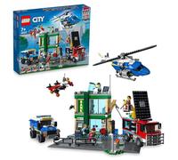 LEGO City Police Inseguimento della Polizia alla Banca con Elicottero Giocattolo, Drone, 2 Camion e 6 Minifigure, Giochi per Bambini e Bambine dai 7 Anni, Idee Regalo 60317