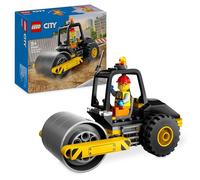 LEGO City Rullo Compressore, Set di Costruzioni Giocattolo per Bambini e Bambine da 5 Anni in su, Veicolo Stradale da Cantiere con Minifigure dell'Operaio Edile, Regalo Divertente 60401