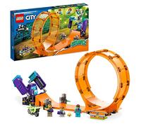 LEGO City Stuntz Giro della Morte dello Scimpanzé, Moto Giocattolo Carica e Vai con Minifigure, Giochi per Bambini e Bambine dai 7 Anni in su 60338