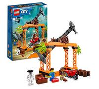 LEGO City Stuntz Sfida Acrobatica Attacco dello Squalo, Moto Giocattolo con Minifigure, Giochi per Bambini dai 5 Anni in su, Idea Regalo 60342