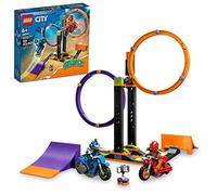 LEGO City Stuntz Spinning Stunt Challenge 60360-1 o Tornei per 2 giocatori con giocattoli per moto a volano, dispone di 2 minifigure e rampe, divertente idea regalo per ragazzi, ragazze o bambini dai