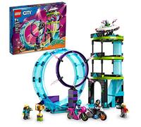 LEGO 60361 City Stuntz Stunt Riders: Sfida Impossibile, Acrobazie 3 in 1 per 1 o 2 Giocatori, 2 Moto Giocattolo Carica e Vai, Giochi per Bambini, Set 2023