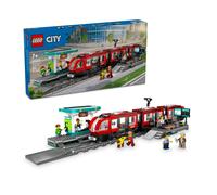 City 60423 Tram e Fermata del Tram, Treno Giocattolo da Costruire con Stazione e Vagoni Ferroviari, Giochi per Bambini 7+, Giochi di costruzione Treno Giocattolo da Costruire con Stazione e Vagoni Fer