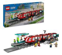 City 60423 Tram e Fermata del Tram, Treno Giocattolo da Costruire con Stazione e Vagoni Ferroviari, Giochi per Bambini 7+, Giochi di costruzione Treno Giocattolo da Costruire con Stazione e Vagoni Fer